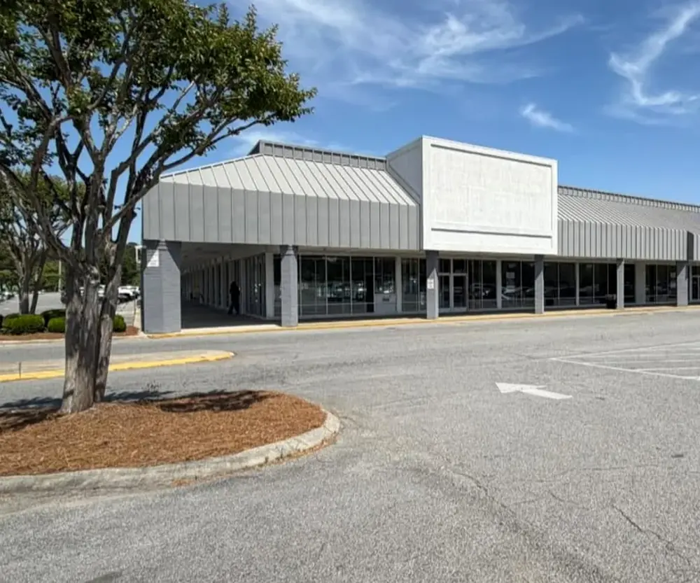 Actual exterior view of the Antique Village Market location in Kinston